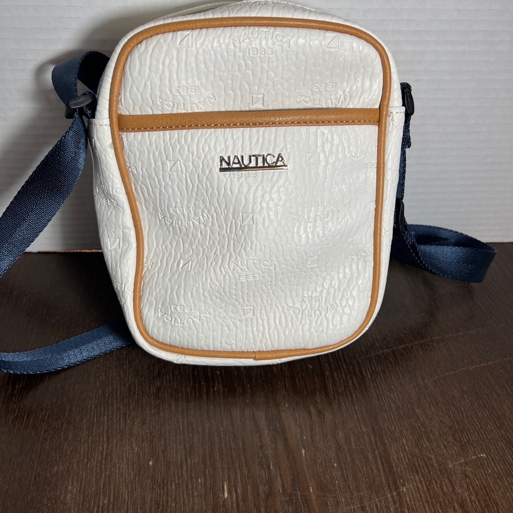 Nautica White and Tan Crossbody Bag